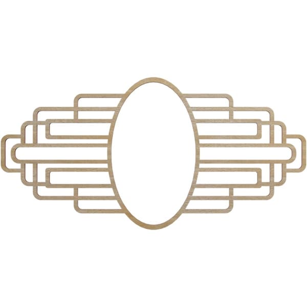 Ekena Millwork Elizabeth Wood Fretwork Pierced Ceiling Medallion, Hickory, 16"W x 8"H x 4 3/8"IW x 7 5/8"IH x 1/4"T CMWP16X08X0250EBHI - main